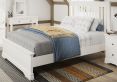 Anna White Wooden Double Bed Frame Only