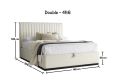 Anna Ottoman Cream Boucle - Double Bed Frame Only