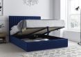 Annabel Ottoman Blue Velvet Upholstered Double Bed Frame Only