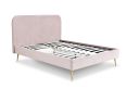 Elona Rosa Pink Velvet Upholstered King Size Bed Frame Only