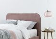 Elona Rosa Pink Velvet Upholstered King Size Bed Frame Only