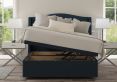 Mabel Ottoman Double Arran Cyan Headboard & Base