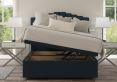 Quinn Ottoman King Size Arran Cyan Headboard & Base