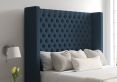 Emma Ottoman King Size Arran Cyan Headboard & Base