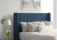 Aurelia Ottoman Double Arran Cyan Headboard & Base