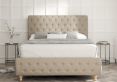 Billy Upholstered Bed Frame - Compact Double Bed Frame Only - Arran Natural