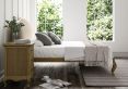 Lyon Arran Natural Upholstered Oak Bed Frame - LFE - Double Bed Frame Only