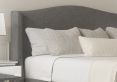 Mabel Ottoman King Size Arran Pebble Headboard & Base