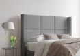 Jane Ottoman King Size Arran Pebble Headboard & Base Only