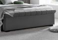 Ascot Grey Upholstered Sleigh Ottoman - King Size Bed Frame Only