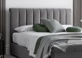 Ascot Grey Upholstered Sleigh Ottoman - King Size Bed Frame Only