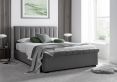 Ascot Grey Upholstered Sleigh Ottoman - Double Bed Frame Only