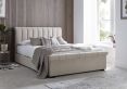 Ascot Natural Stone Upholstered Sleigh Ottoman - Double Bed Frame Only