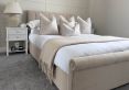Ascot Natural Stone Upholstered Sleigh Ottoman - King Size Bed Frame Only