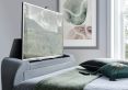 Aspen Upholstered Ottoman TV Bed  Smoke - Super King Size Bed Frame Only