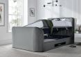 Aspen Upholstered Ottoman TV Bed  Smoke - Super King Size Bed Frame Only