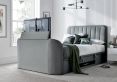 Aspen Upholstered Ottoman TV Bed  Smoke - Super King Size Bed Frame Only