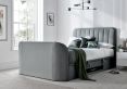 Aspen Upholstered Ottoman TV Bed  Smoke - Super King Size Bed Frame Only