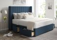 Aurelia Classic 4Drw Continental King Size Arran Cyan Headboard & Base
