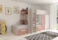 Barca Pink Bunkbed Bed Frame