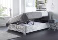 Essentials Upholstered Ottoman Silver Crush Double Bed Frame