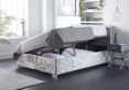 Essentials Upholstered Ottoman Silver Crush King Size Bed Frame