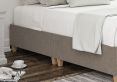 Shallow Heritage Mink Upholstered Double Base On Legs Only