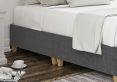 Shallow Heritage Steel Upholstered Super King Size Base On Legs Only