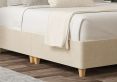 Shallow Naples Cream Upholstered Compact Double Base On Legs Only