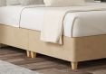 Shallow Plush Mink Upholstered Compact Double Base On Legs Only