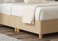 Shallow Plush Mink Upholstered King Size Base On Legs Only