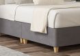 Shallow Plush Steel Upholstered Super King Size Base On Legs Only