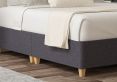 Shallow Siera Denim Upholstered Compact Double Base On Legs Only