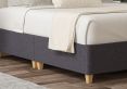 Shallow Siera Denim Upholstered Double Base On Legs Only