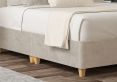 Shallow Verona Silver Upholstered Compact Double Base On Legs Only