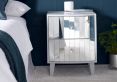 Sorrento 2 Drawer Mirrored Bedside