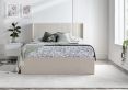 Wilson Natural Beige Upholstered Ottoman Double Bed Frame