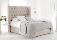 Knightsbridge Upholstered Divan Base and Headboard - Super King Size Base and Headboard Only - Finesse Chalk
