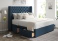 Bella Classic 4Drw Continental Super King Size Arran Cyan Headboard & Base