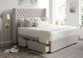 Bella Classic 4Drw Continental King Size Arran Natural Headboard & Base