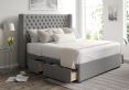 Bella Classic 4Drw Continental King Size Arran Pebble Headboard & Base