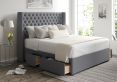 Bella Classic 4 Drw Continental Gatsby Platinum Headboard and Base Only