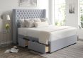 Bella Classic 4Drw Continental Double Gouache Eau De Nil Headboard & Base