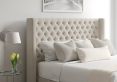 Bella Classic 4Drw Continental King Size Trebla Flax Headboard & Base