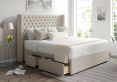 Bella Classic 4Drw Continental King Size Trebla Flax Headboard & Base