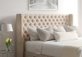 Bella Ottoman Double Opulence Stone Headboard & Base