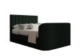 Berkley Upholstered Hugo Bottle Green Ottoman TV Bed - King Size Bed Frame Only