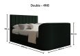 Berkley Upholstered Hugo Bottle Green Ottoman TV Bed - Double Bed Frame Only