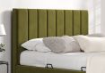 Berkley Upholstered Hugo Olive Ottoman TV Bed - King Size Bed Frame Only