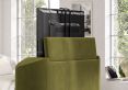 Berkley Upholstered Hugo Olive Ottoman TV Bed - King Size Bed Frame Only